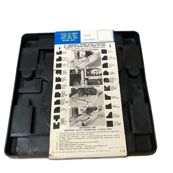 SEARS Craftsman 7" Cutting Molding Set for Radial and Table Saws 9-3218 93218 - Picture 3 of 4